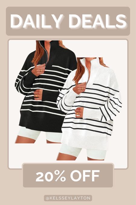 Amazon daily deal, striped pullover on sale 

#LTKsalealert #LTKSeasonal #LTKfindsunder50