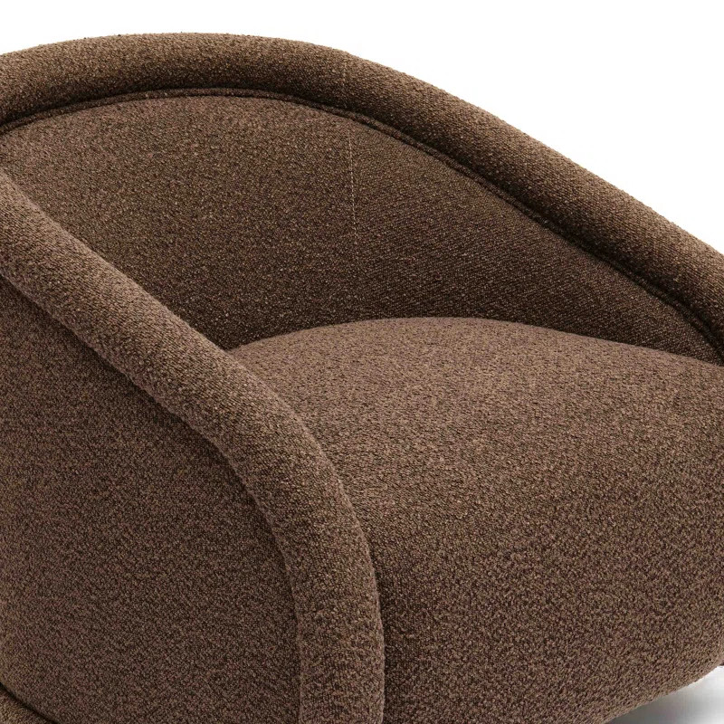 Rory Grey Boucle Swivel Chair | Wayfair North America
