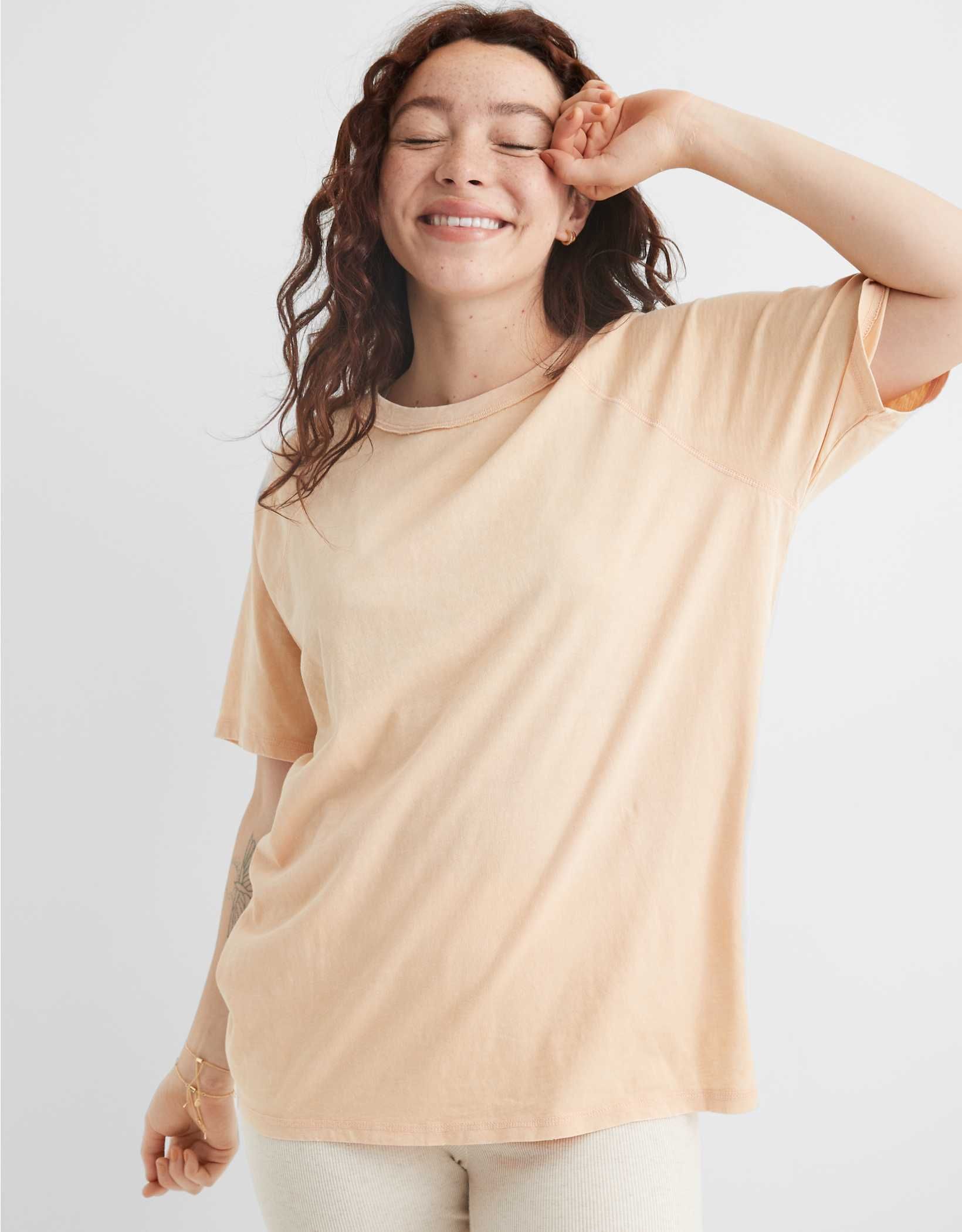 Aerie Distressed Raglan Boyfriend T-Shirt | American Eagle Outfitters (US & CA)