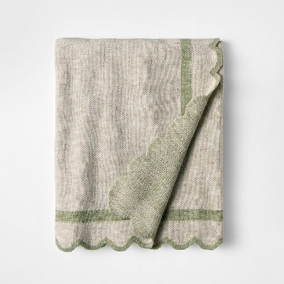 Scalloped Edge Throw Green - Threshold™ designed with Studio McGee | Target