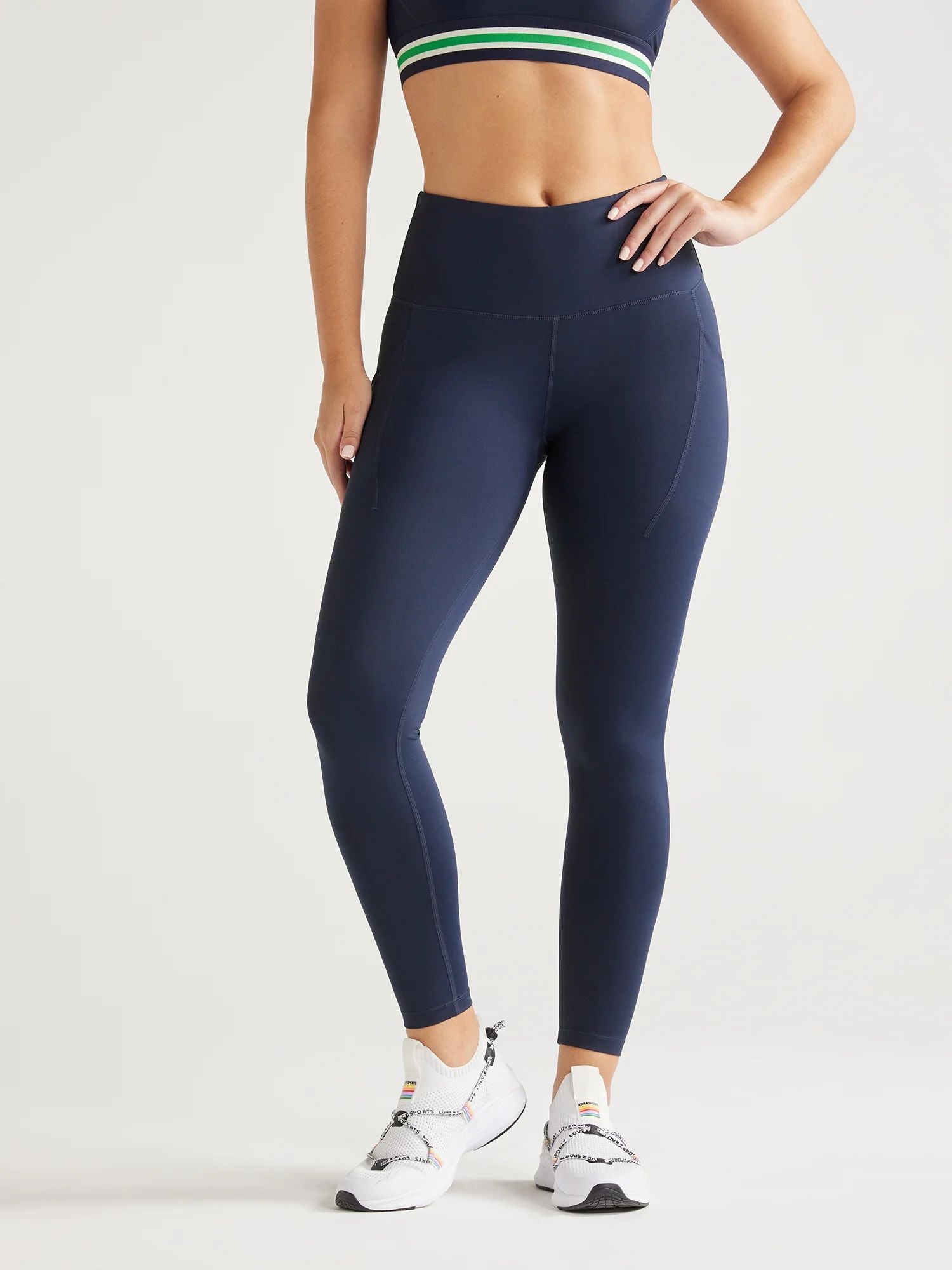 Love & Sports Women’s Performance Leggings with Side Pockets, 25” Inseam, Sizes XS-XXXL | Walmart (US)