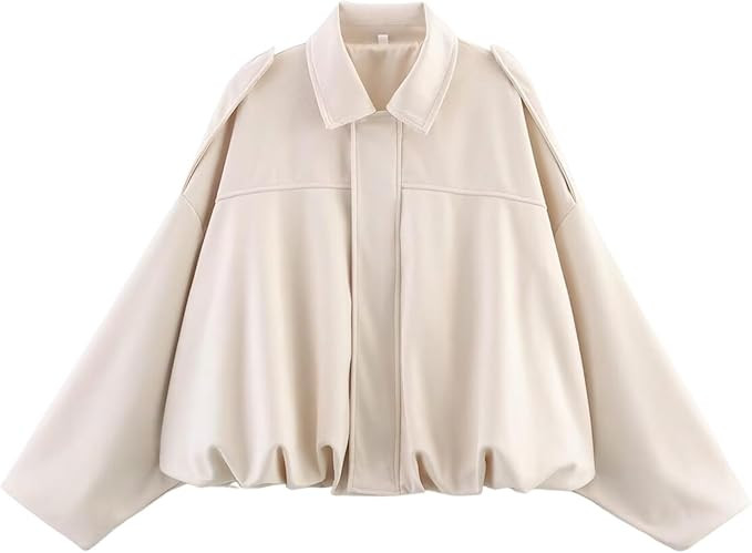 Arssm Womens Faux Suede Bomber Jacket Casual Lapel Pilot Jackets Coat Oversized Long Sleeve 2025 ... | Amazon (US)