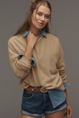 The Alani Cashmere Mock-Neck Sweater by Pilcro | Anthropologie (US)
