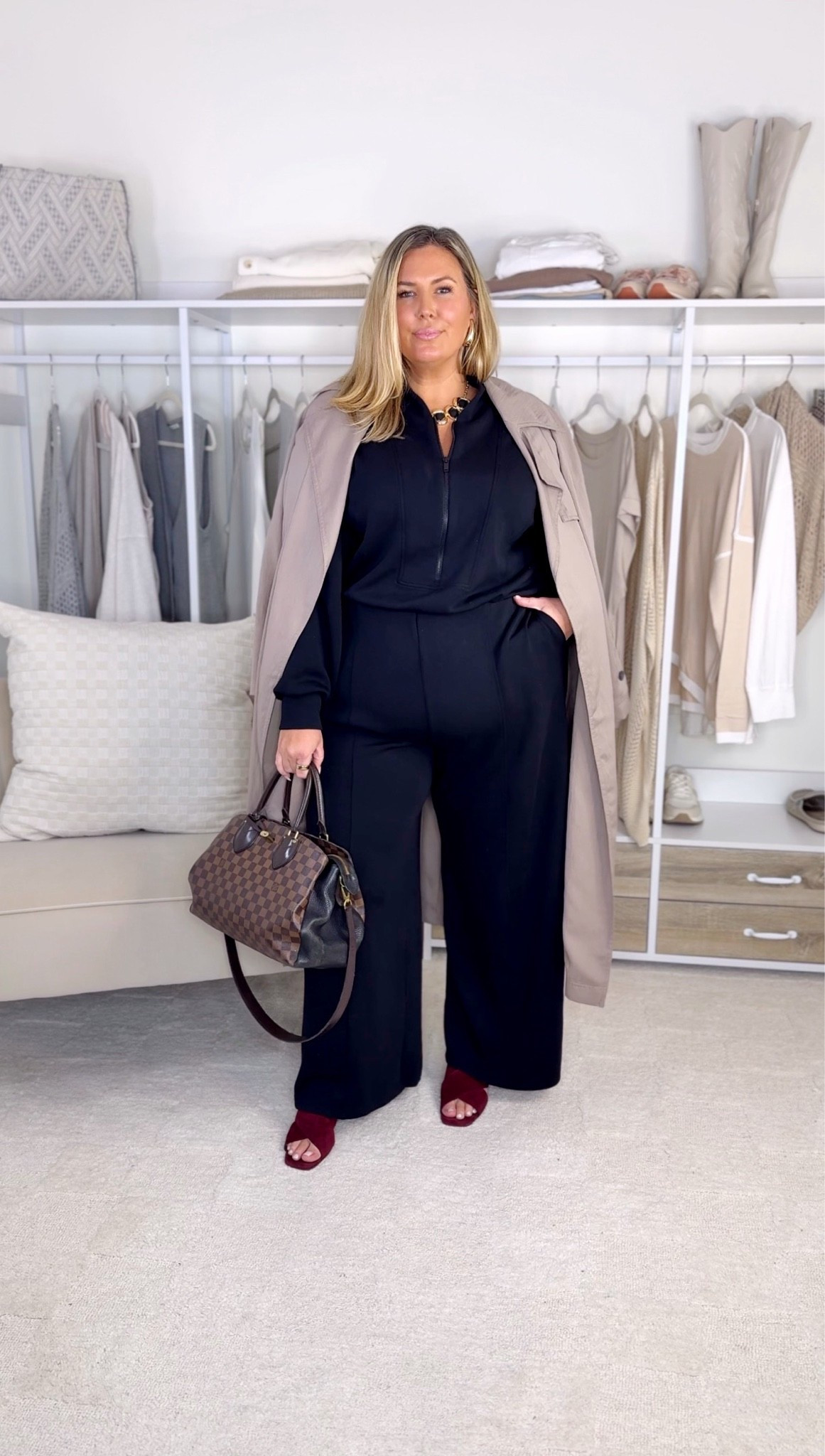 Spanx air essentials workwear approved outfit ideas!! Use code Ashleydxspanx for new shoppers after that! 1 - runs true, I’m in 2X for all except a 3x in belt! 2 - size up one, but consider petite if you’re 5’8 or shorter - it’s super long on me in regular. I’m in 3x. 3 - size up one in jumpsuit, regular length. I’m actually wearing a medium in the loft trench, it runs 3-4 sizes big lol! 4 - true to size, I’m in 2X in all!

#LTKSeasonal #LTKPlusSize #LTKMidsize