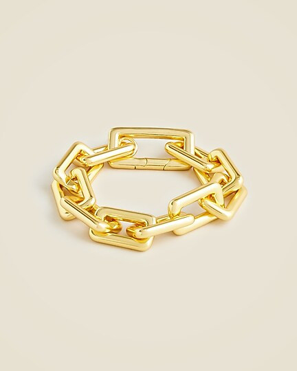 Oversized square-link bracelet | J. Crew US
