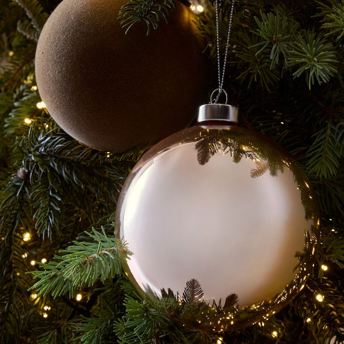 Large Glass Ball Ornaments (Set of 4) - Neutrals | West Elm (US)