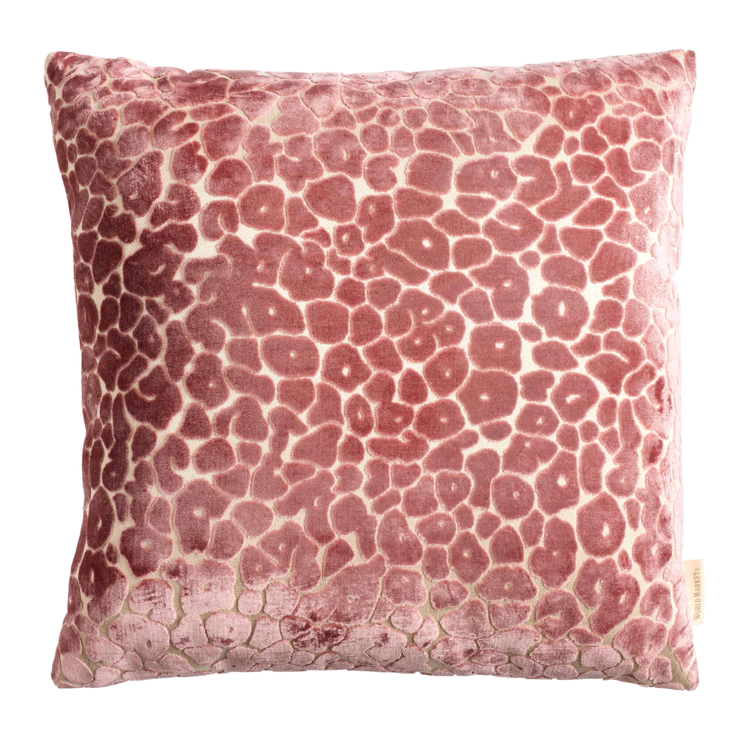 Velvet Burnout Jacquard Pebbles Throw Pillow | World Market
