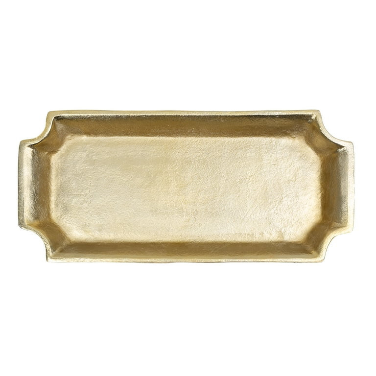 Better Homes & Gardens 17"x8" Gold Cast Metal Decorative Tray | Walmart (US)