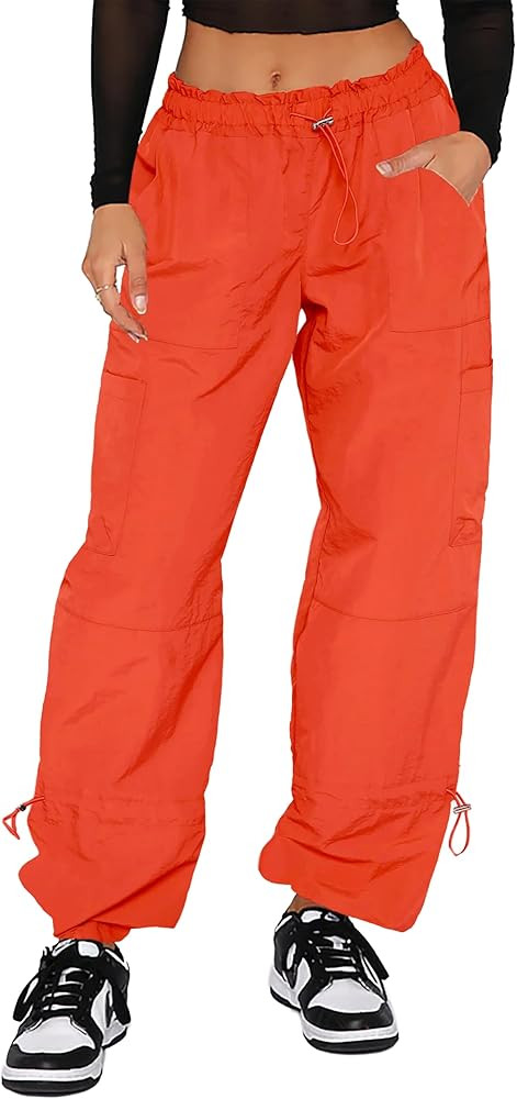 Y2K Cargo Pants Women Baggy - Parachute Pants for Women | Amazon (US)