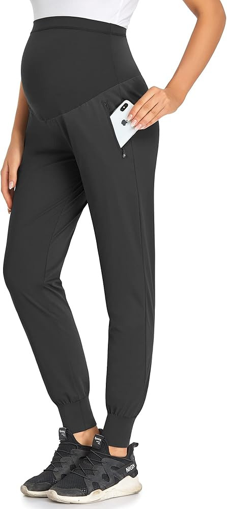 AMPOSH Women's Maternity Quick-Dry Pants Workout Scrub Joggers Pregnancy Sweatpants | Amazon (US)
