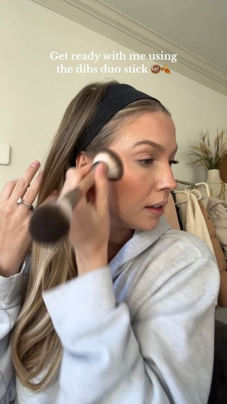 Fall Makeup routine - 
Dibs duo stick shade 4 | highlighter in shade champagne 

#LTKbeauty