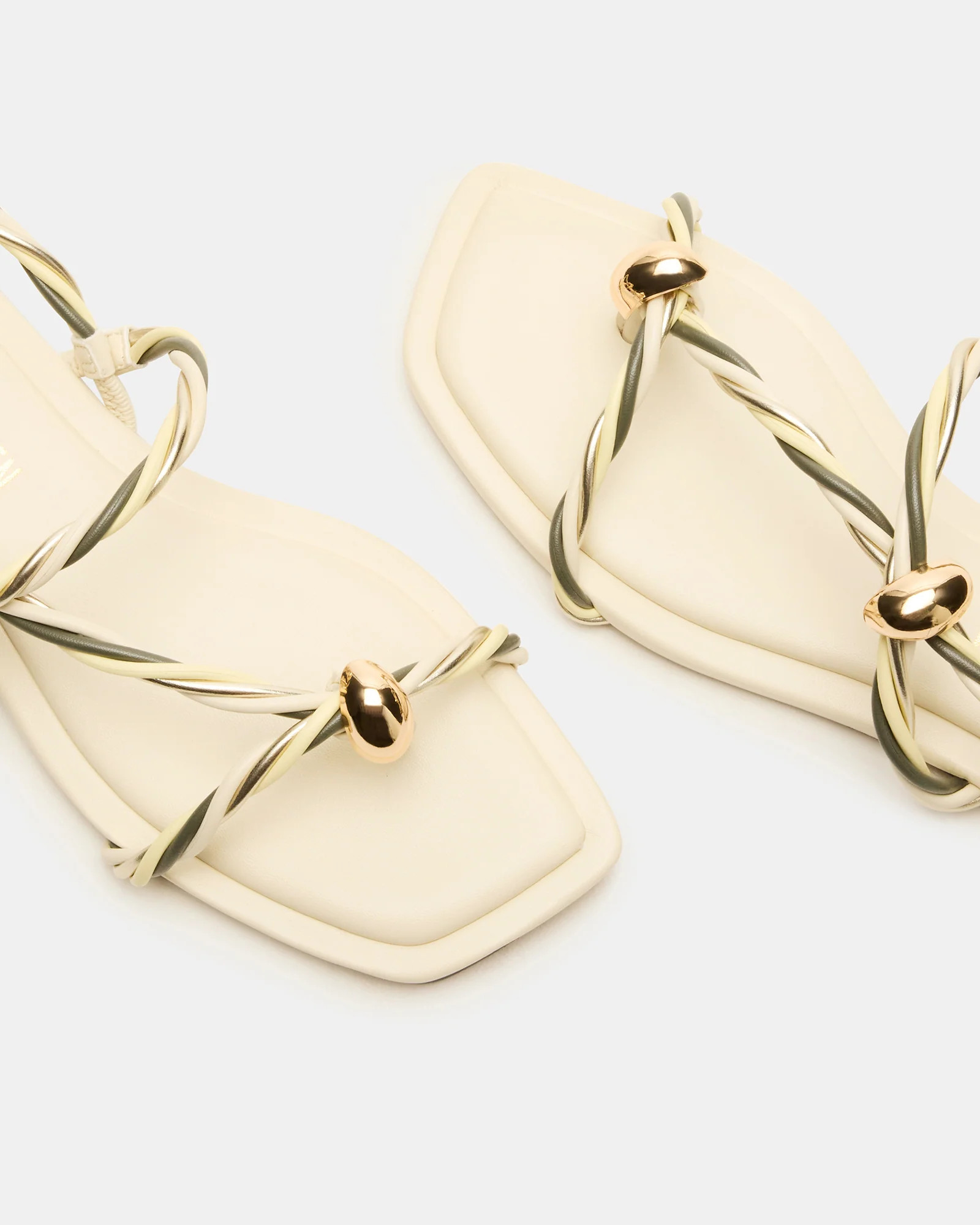 LOCO Bone Multi Women's Strappy Square Toe Sandal | Steve Madden (US)