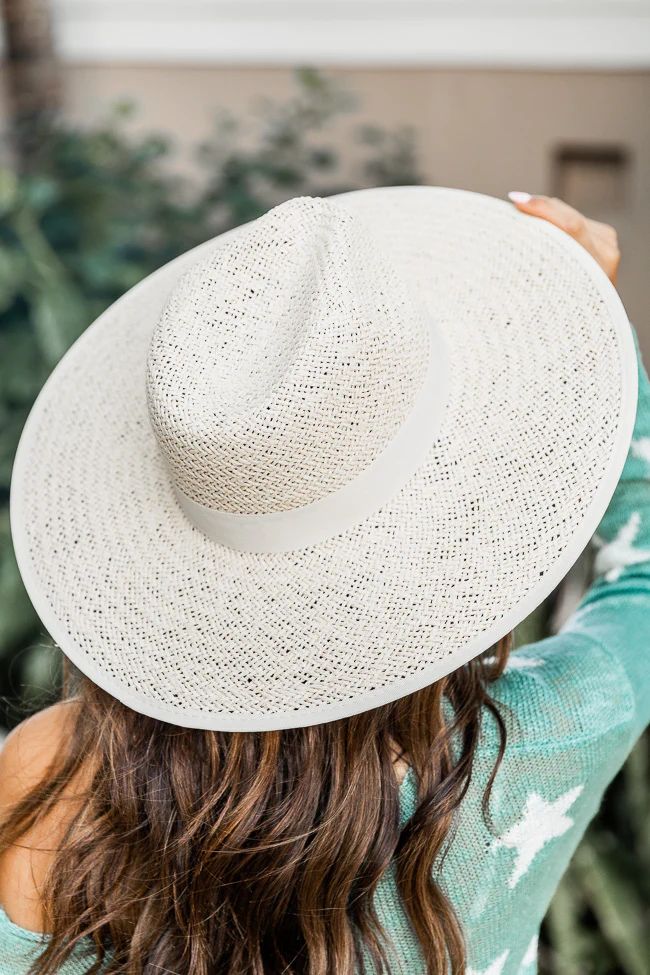 Wonderland Surprise Ivory Straw Hat | The Pink Lily Boutique