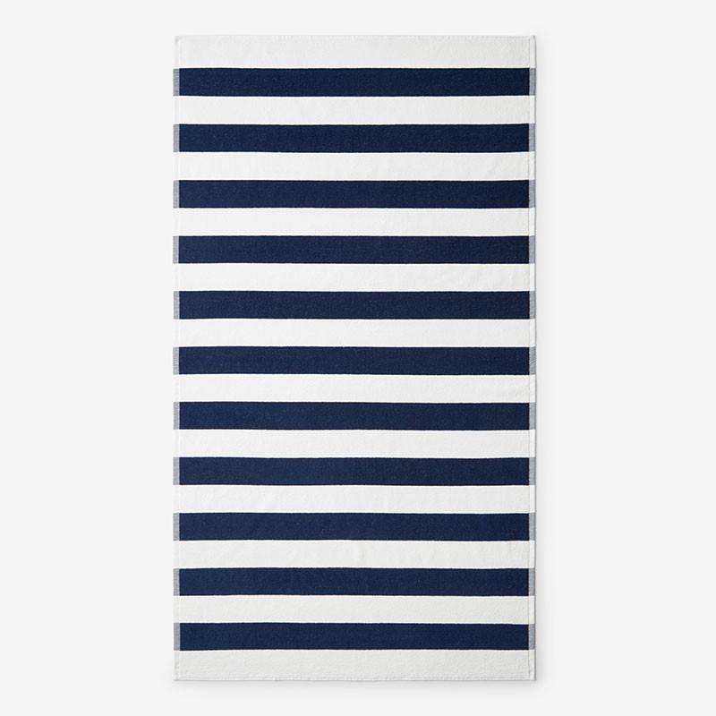 Classic Cabana Stripe Beach Towel - Blue, Size 39 x 70, Cotton, Stripes | The Company Store | The Company Store