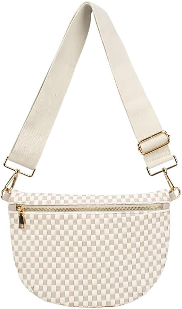 The Fiona | Woven Bum Bag | Stylish Woven Crossbody Bag | Adjustable Strap for Travel Festivals &... | Amazon (US)