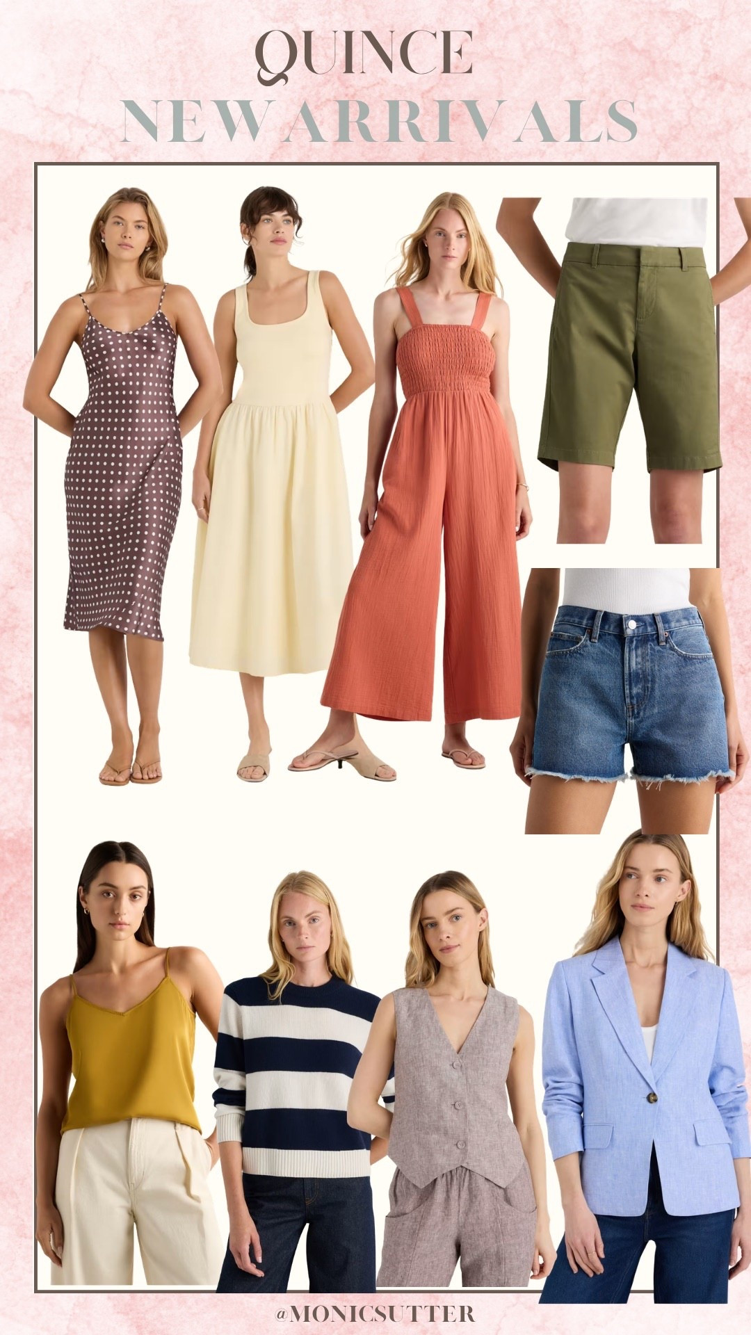 Quince new arrivals perfect for warmer temps and to mix and match 

Comment SHOP below to receive a DM with the link to this post on my LTK ⬇ https://liketk.it/66SO6 #ltkpetite #ltkootd
@Quince 

#LTKPetite #LTKootd