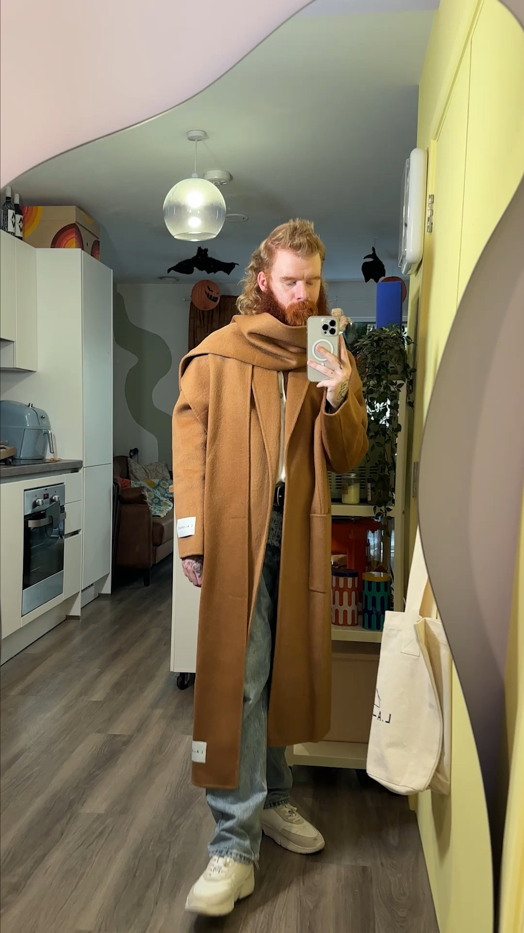 Carmel wool coat with attached scarf, long-lined wool coat, black wool winter coat, autumn outerwear, short grey wool coat, ted baker, cos, Arket 

#LTKSeasonal #LTKstyletip #LTKmens