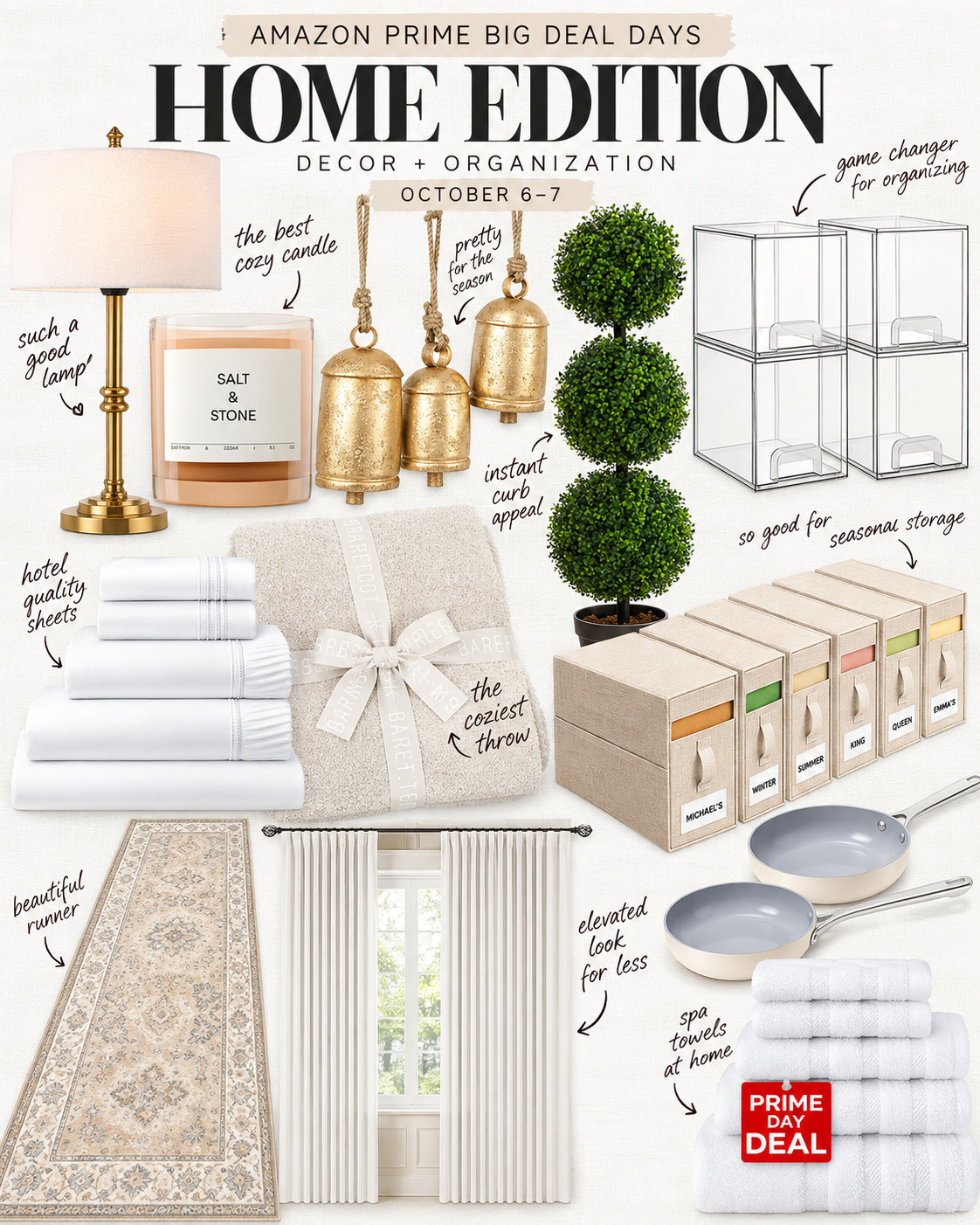 Prime Big Deal Days: Home Edition is LIVE.
The home finds that make a space look more expensive, feel more pulled together and, most importantly, hide the evidence that people actually live there. Decor, organization, bedding and everyday upgrades are all on sale October 6–7.
Everything is linked in LTK! 

 
