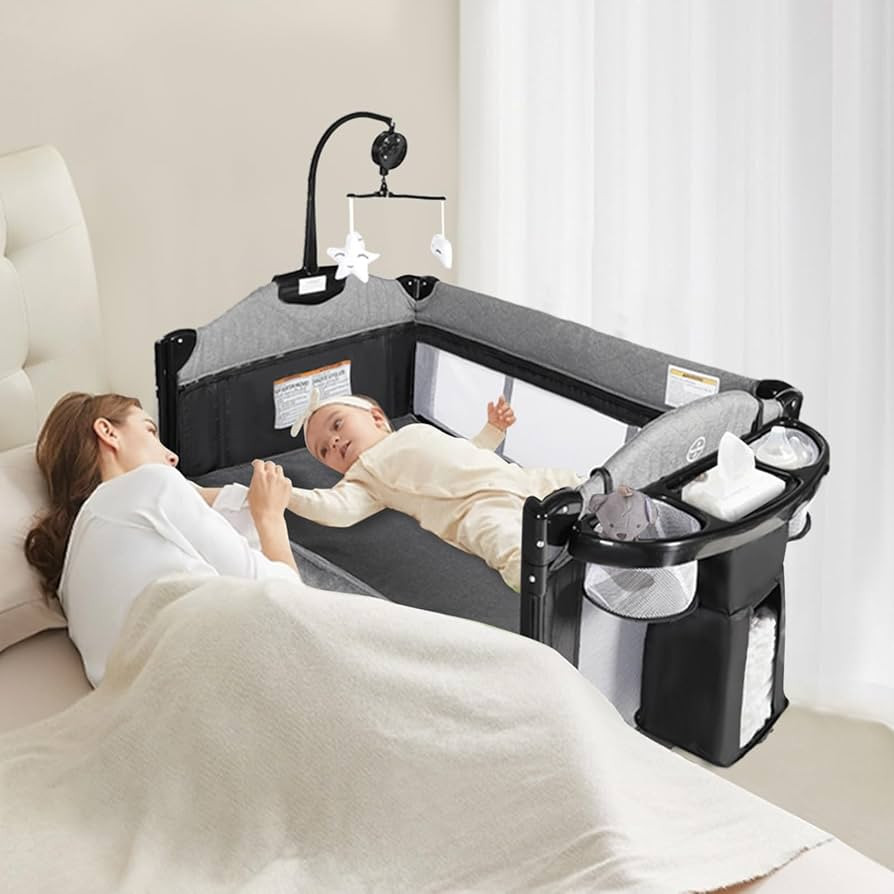 Kinder King 4 in 1 Portable Nursery Center, Foldable Baby Bedside Crib w/Bassinet, Infant Pack n ... | Amazon (US)