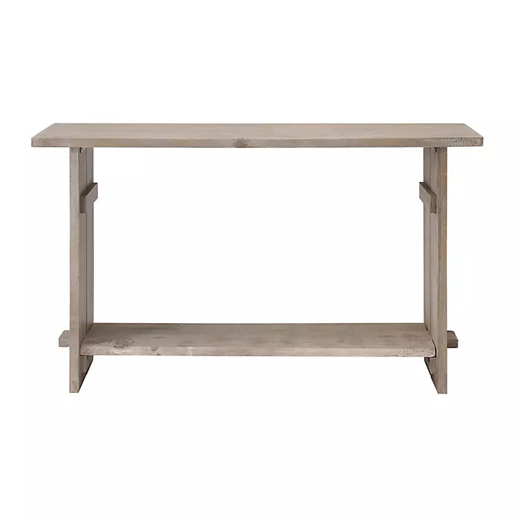 New! Natural Mango Wood Farmhouse Console | Kirkland's Home