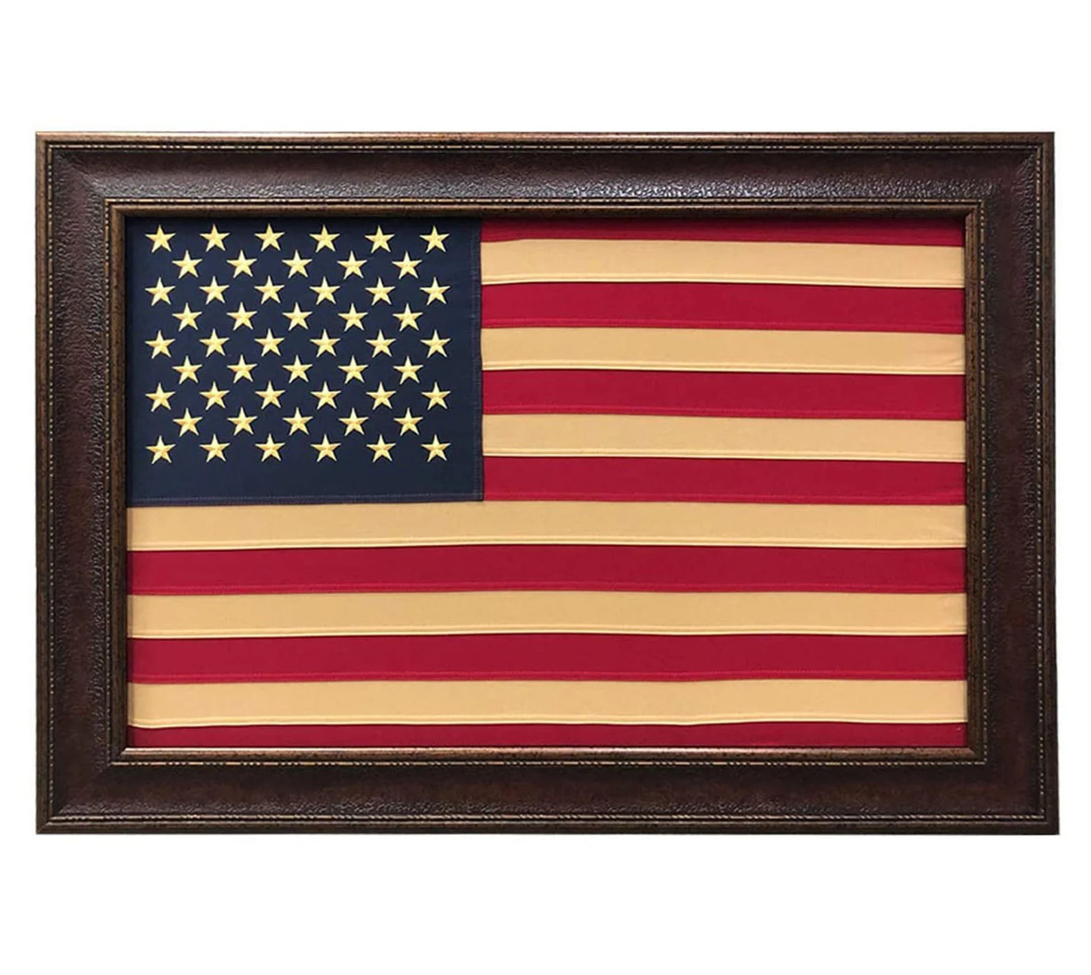 Large Framed American Flag | Real Cotton Cloth Embroidered Flag | Hand Stretched | Made in USA | Etsy (US)