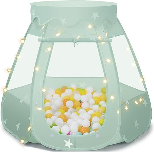 Baby Ball Pit for Toddler: with Star Lights - Pop Up Princess Play Tent for Kids - Indoor Outdoor... | Amazon (US)