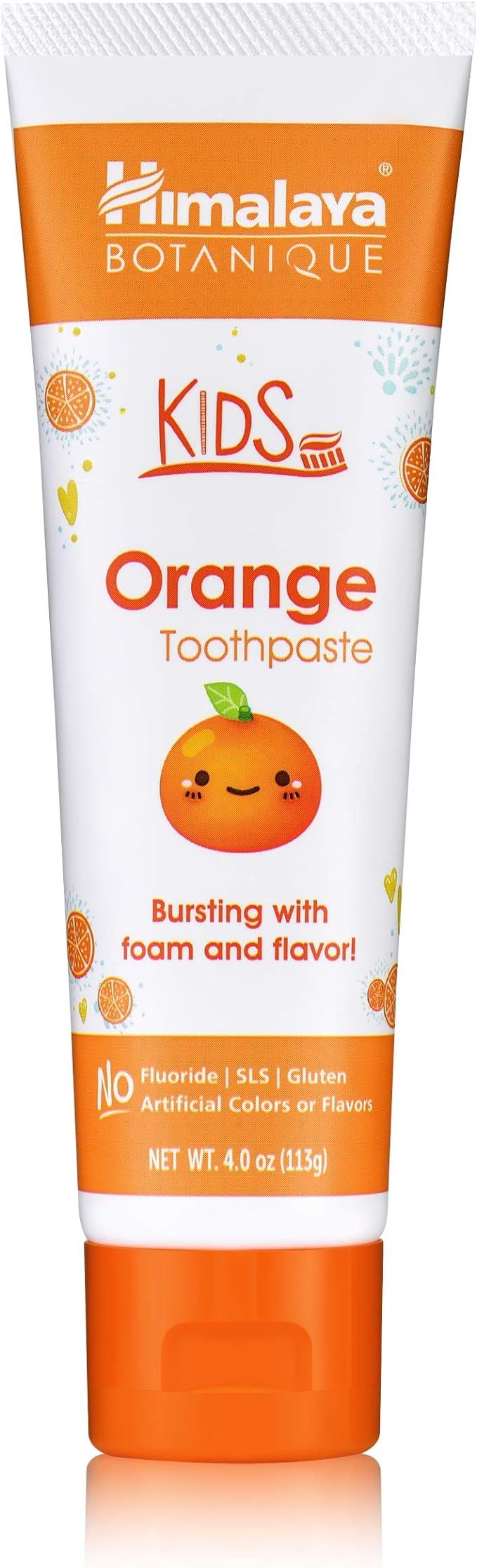 Himalaya Botanique Kids Toothpaste, Herbal, Orange Flavor, Fights Plaque, Fluoride Free, Gentle, ... | Amazon (US)