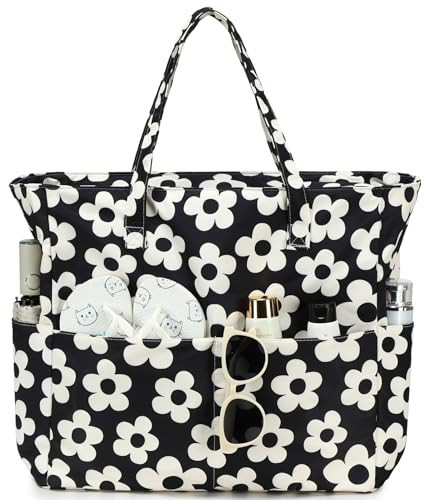 Waterproof Beach Tote Pool Bags for Women Ladies Extra Large Gym Tote Carry On Bag With Wet Compartment for Weekender Travel | Amazon (US)