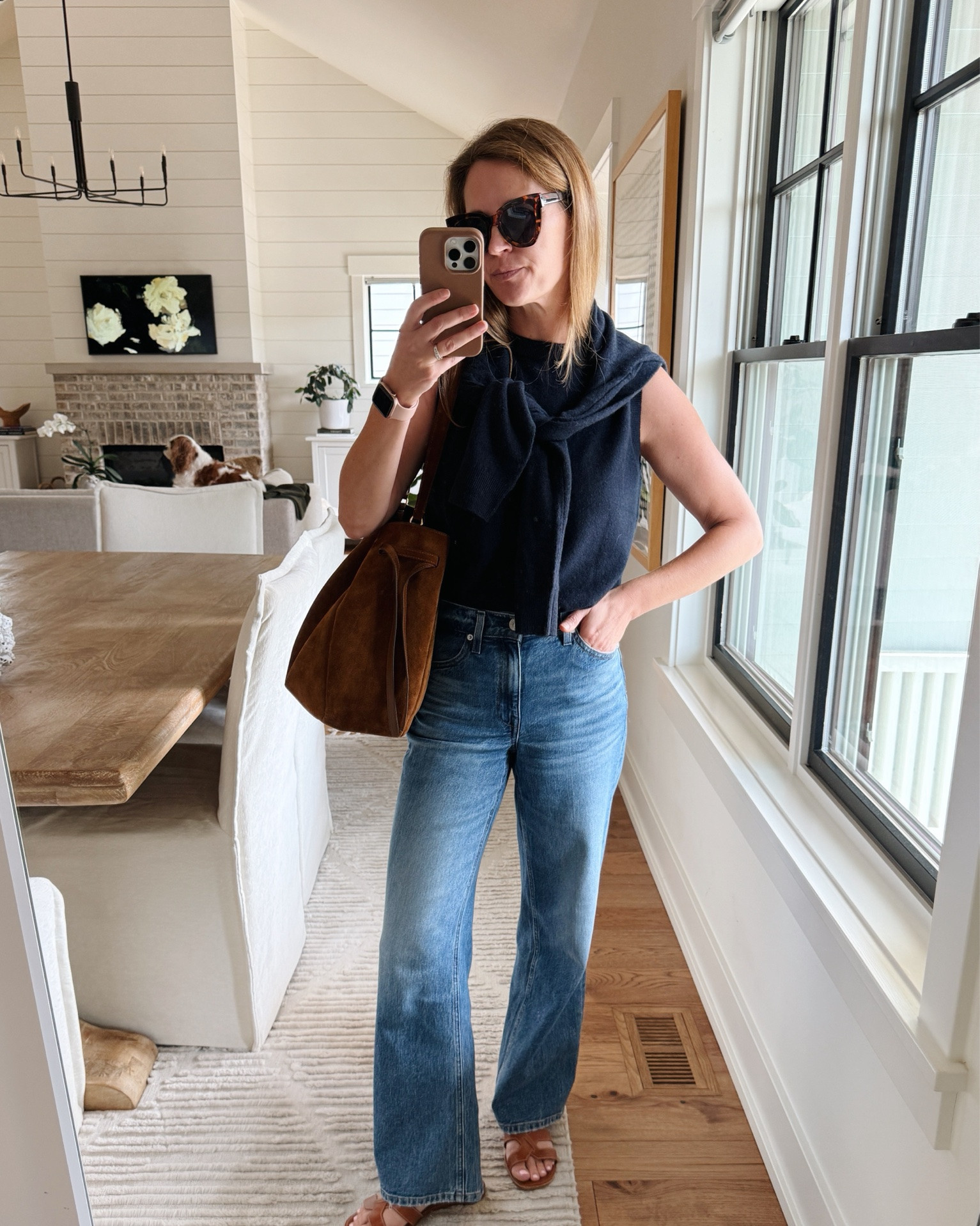 Top and cardigan size small
Jeans I went up a size to 26 in SHORT inseam, I’m 5’4

#LTKootd #LTKdayinmylife #LTKgrwm