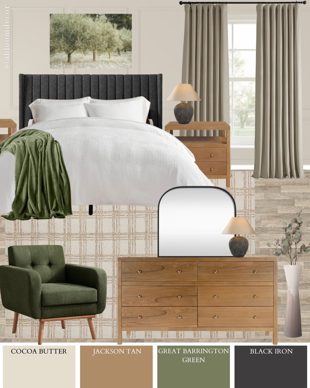 Green and Oak Master Bedroom Design Idea

#LTKHome