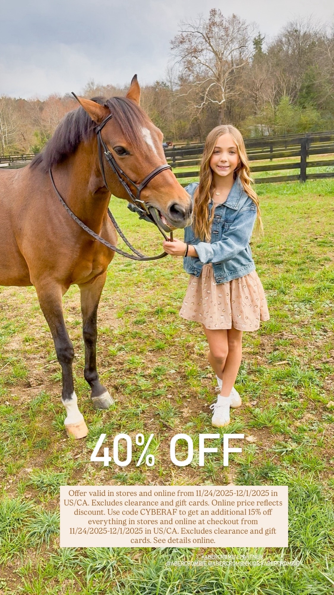 #AbercrombiePartner A dress that sparkles! Get it 40% off during Cyber Week! 

Offer valid in stores and online from 11/24/2025-12/1/2025 in US/CA. Excludes clearance and gift cards. Online price reflects discount. Use code CYBERAF to get an additional 15% off everything in stores and online at checkout from 11/24/2025-12/1/2025 in US/CA. Excludes clearance and gift cards. See details online.

#abercrombiepartner #abercrombie @abercrombie 
@abercrombiekids