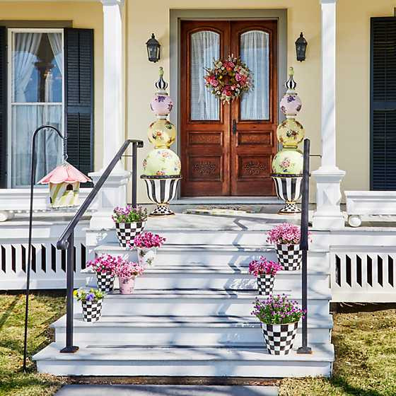 Flower Market Garden Pot - Pink | MacKenzie-Childs