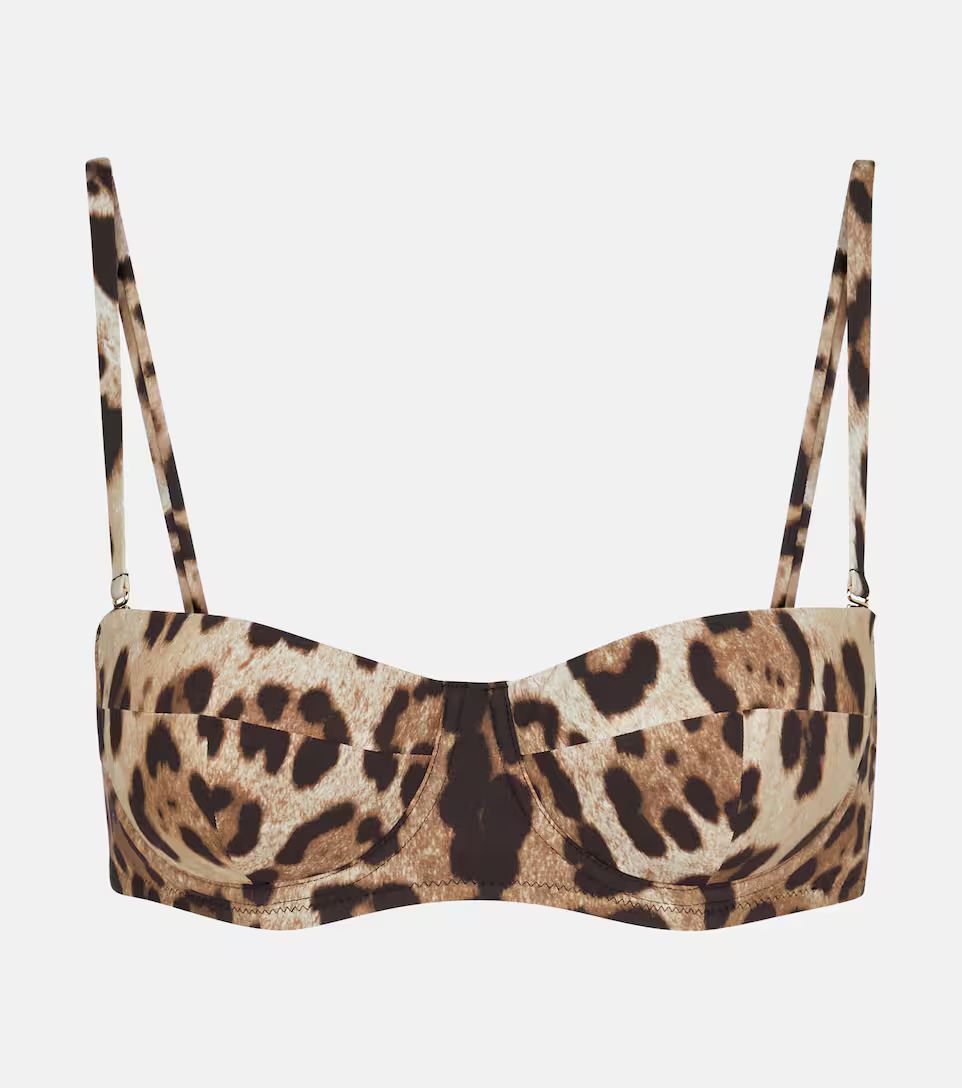 Leopard-print bikini top | Mytheresa (IT)