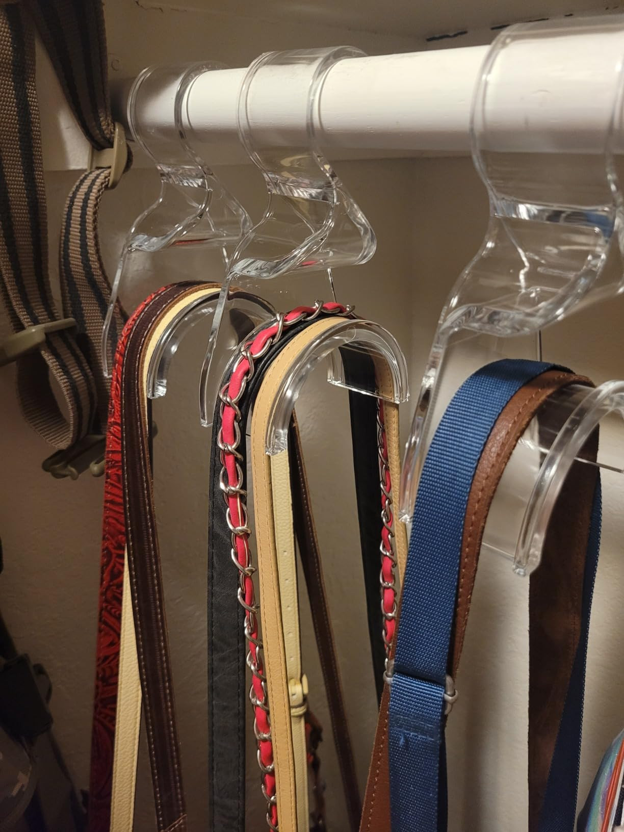 Wiosi Premium Clear Purse Hanger Closet Set of 3 - Durable Acrylic Organizers and Storage Bag Han... | Amazon (US)