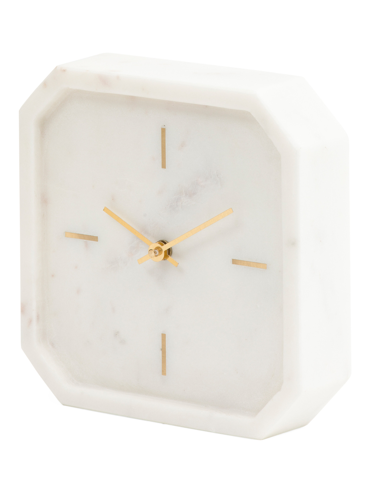 8in Solid Marble Octagon Clock | TJ Maxx