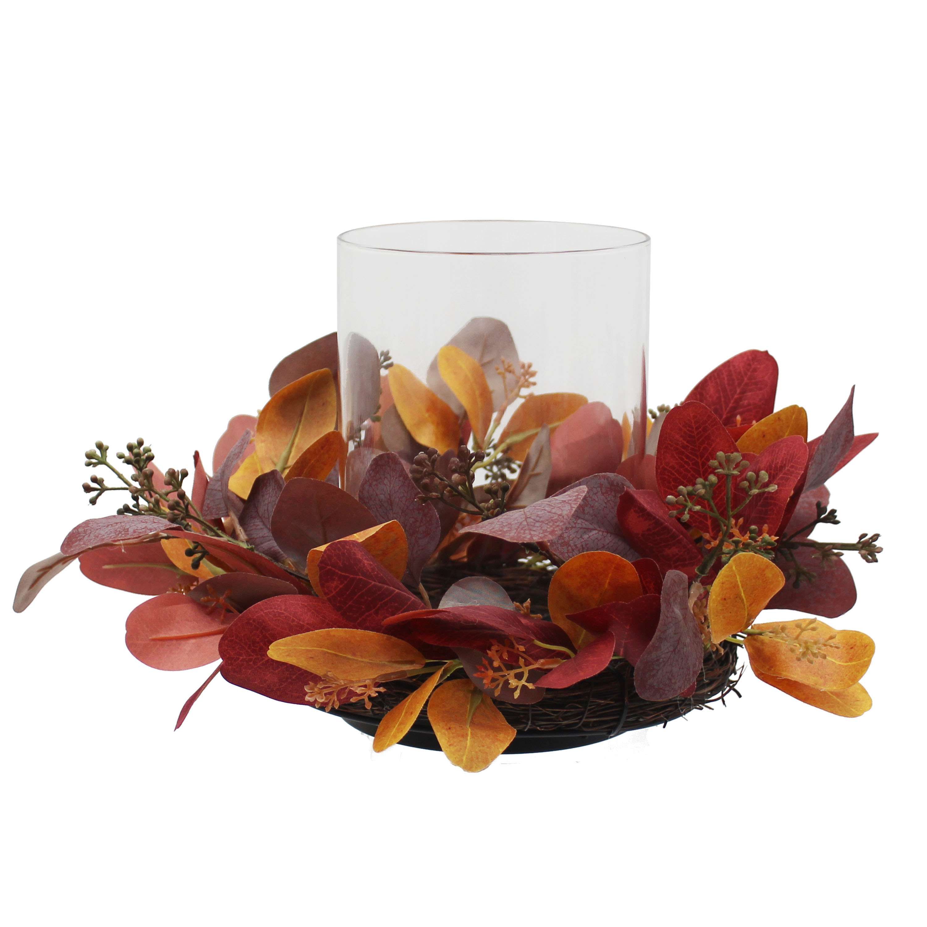 Mainstays Harvest Eucalyptus Hurricane Candle Holder | Walmart (US)