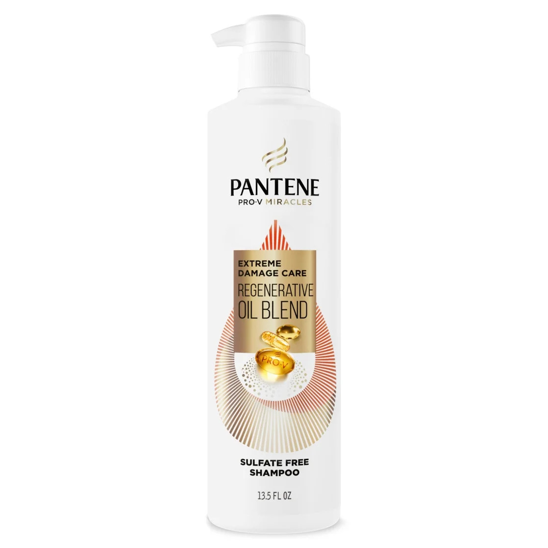 Pantene Pro-V Miracles Sulfate Free Shampoo, Extreme Damage Care Regenerative Oil Blend, 13.5 fl ... | Walmart (US)