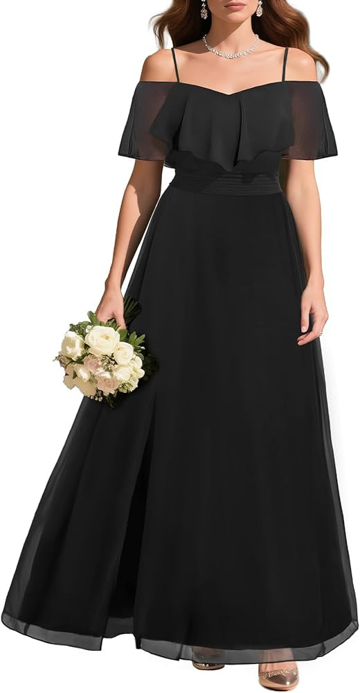 Pinup Fashion Women Plus Size Bridesmaid Dresses - Off The Shoulder Formal Wedding Guest Bridal S... | Amazon (US)