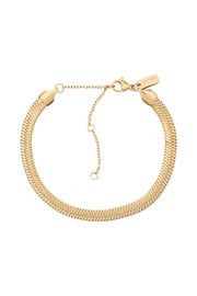 Nour 14K Gold Plated Snake Chain Bracelet/Anklet - Gold | MESHKI US