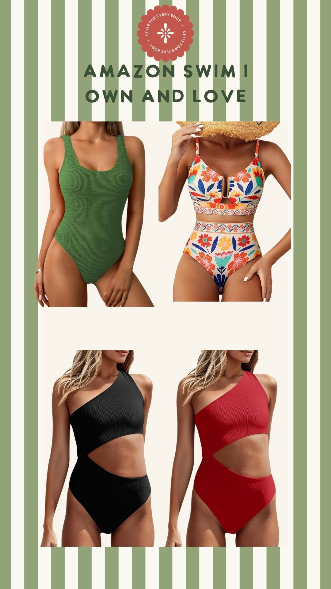 Some of my favorite swimsuits from Amazon, a few I have had for several summers.  

 #LTKmomlife #LTKOver40 #LTKSwim