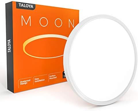 TALOYA Flush Mount 12 Inch Ceiling Light (Milk White Shell), 20W Surface Mount LED Light Fixture ... | Amazon (US)