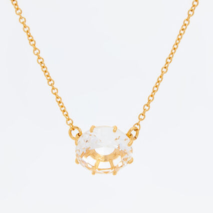 18ct Gold Plated Round Gemstone Necklace | TK Maxx