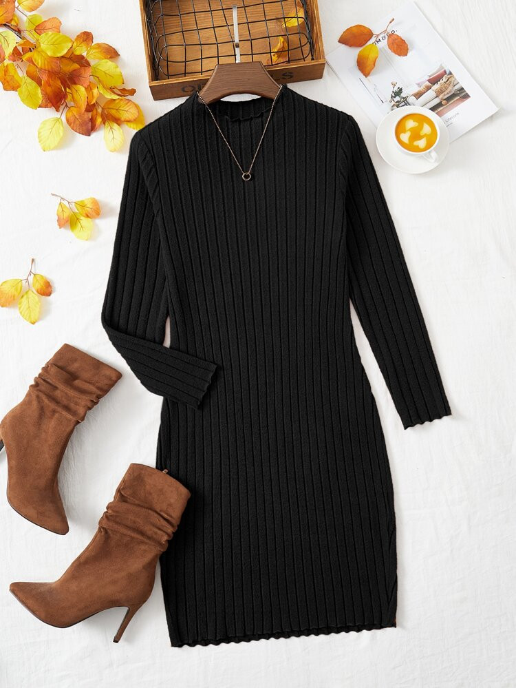 SHEIN Unity Plus Solid Bodycon Dress | SHEIN