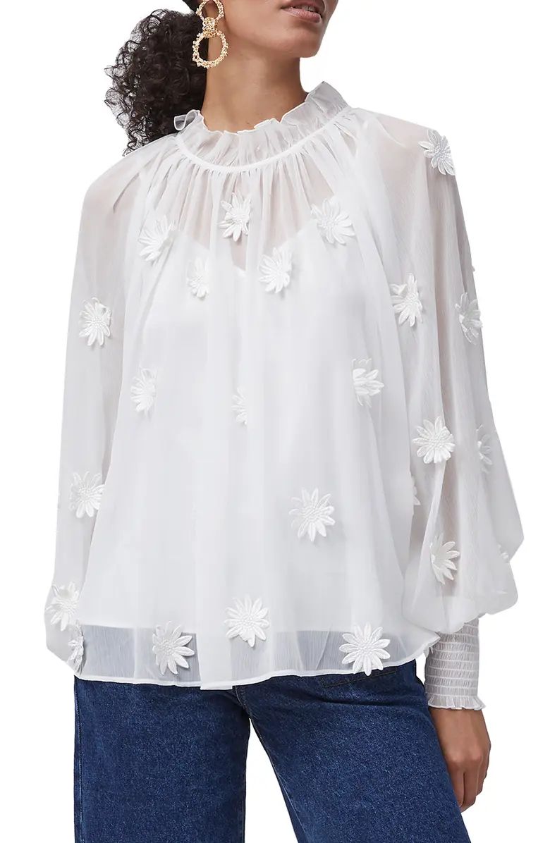 Aziza Embellished Long Sleeve Top | Nordstrom