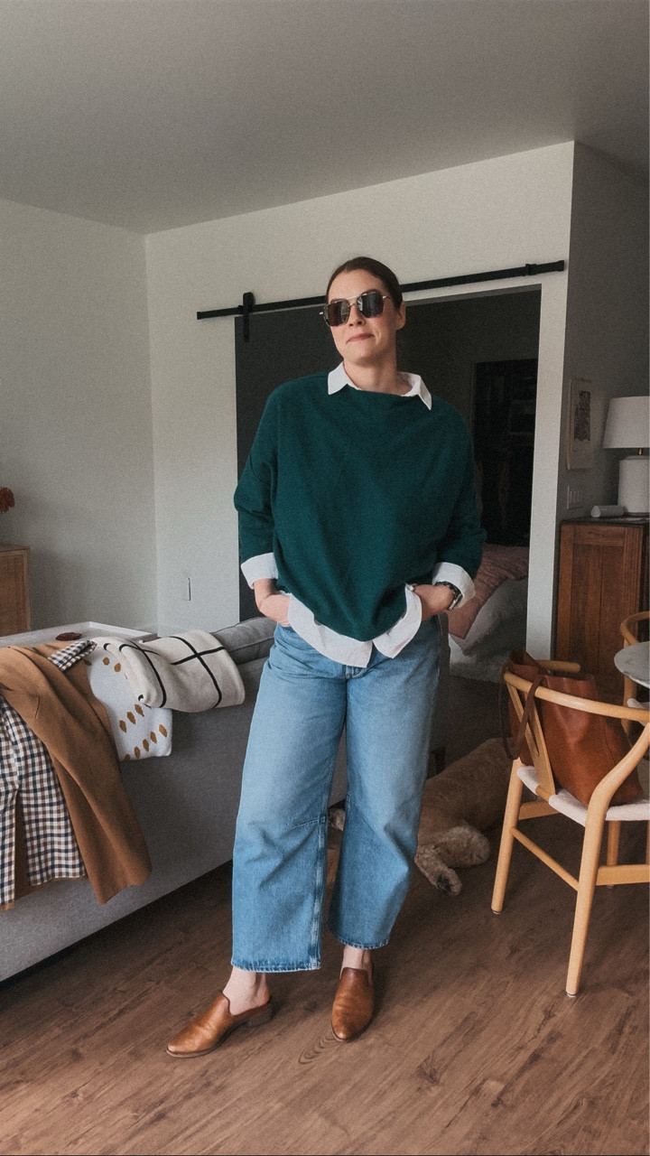 Another day, another outfit with layers 💚🤍

Comment ‘green’ for links to exact and similar options! 

#midsizestyle #midsizefashioninspo #clydetrench #midsizefallfashion #citizensofhumanity #mirojeans

Madewell tote | citizens of humanity miro jeans | Sezane button up | Sézane Clyde trench | midsize fall outfit | sweater button up outfit

#LTKSeasonal #LTKMidsize