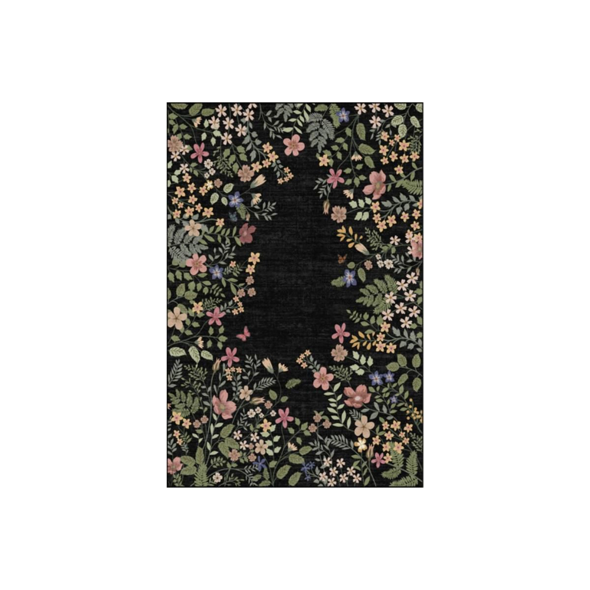 Fulvari Washable Rug,Botanical Area Rugs for Living Room,Non-Slip Soft Rug for Bedroom, Vintage L... | Target