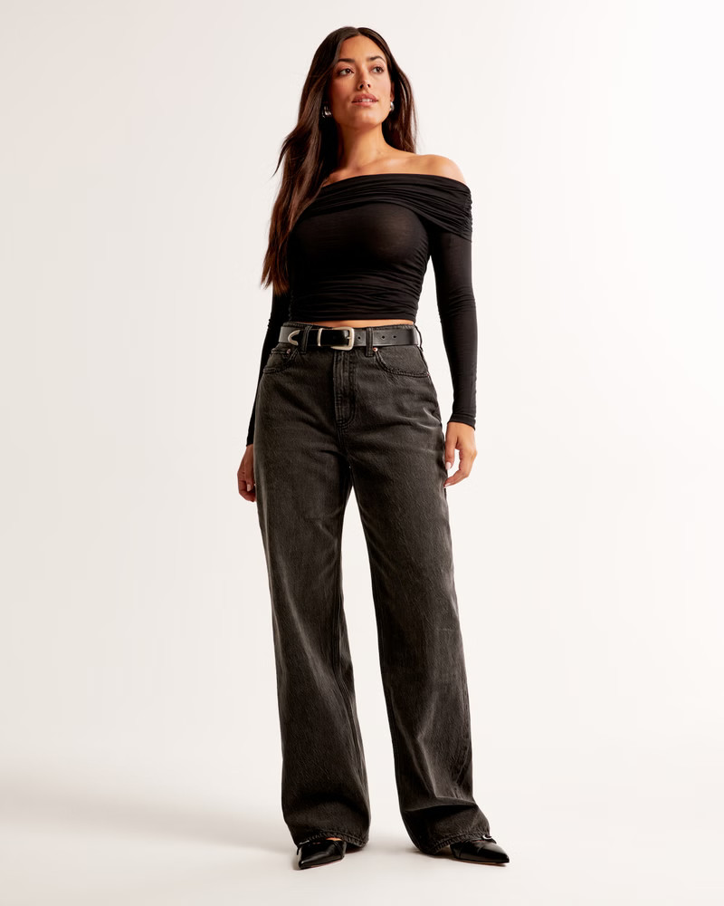Women's Curve Love High Rise Loose Jean | Women's 20% Off Select Styles | Abercrombie.com | Abercrombie & Fitch (US)