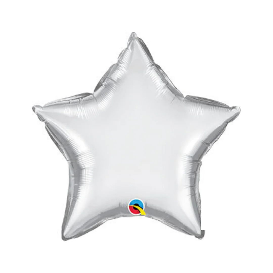 Chrome Silver Star Shaped Balloon | Ellie and Piper