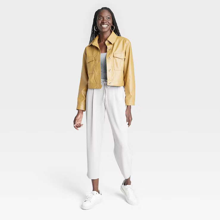 Women's High-Rise Tapered Fluid Ankle Pull-On Pants - A New Day™ Gray | Target