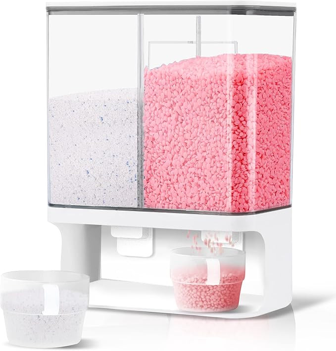 105 Oz Laundry Detergent Dispenser with Nail - Wall Mounted Scent Booster Beads Container, Soften... | Amazon (US)